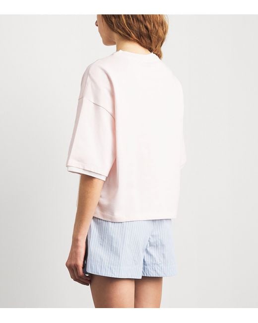 Sandro White Cotton Layered T-Shirt
