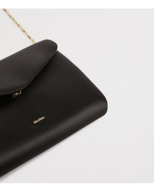 Max Mara Black Satin Clutch Bag