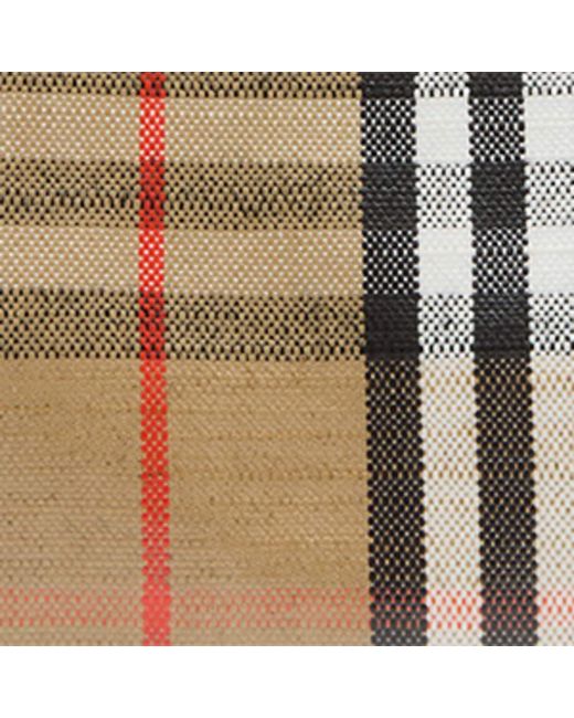 Burberry Black Leather-Trim Check Highlands Pouch for men