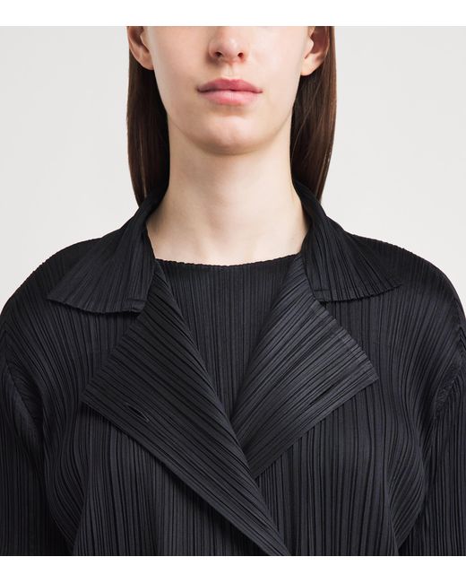 Pleats Please Issey Miyake Black Monthly Colors February Coat