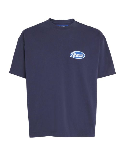 Picante Blue Organic Cotton Senna T-Shirt for men