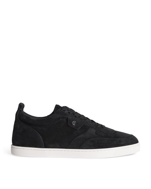 Christian Louboutin Black Tutti Rui Suede Sneakers for men