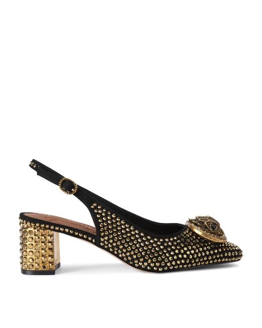 Kurt Geiger Metallic Embellished Chelsea Slingback Pumps