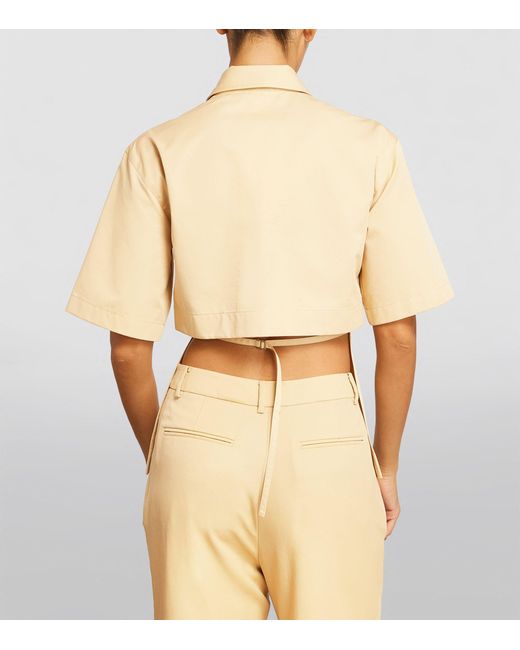 LVIR Natural Cotton-blend Open-back Shirt