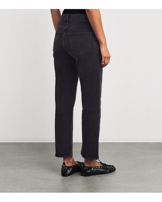 Citizens of Humanity Blue High-Rise Delfina Straight Jeans