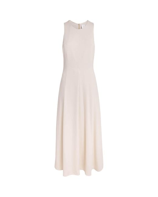 Eleventy White Zip-Up Midi Dress