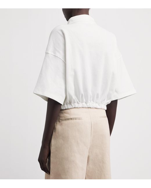 Claudie Pierlot White Piqué Cotton Polo Shirt