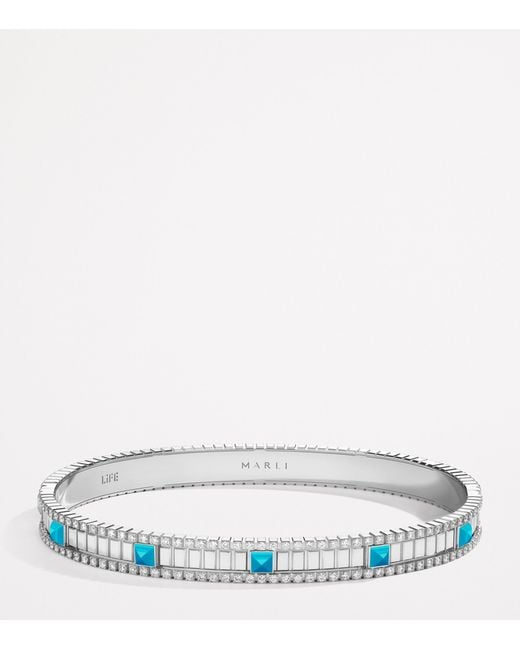 Marli New York Blue Diamond And Life Bangle