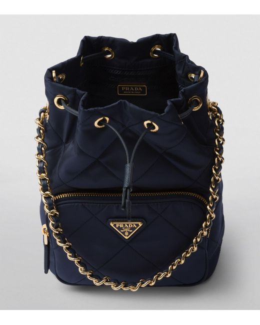 Prada Black Re-nylon Re-edition 1995 Chaîne Shoulder Bag