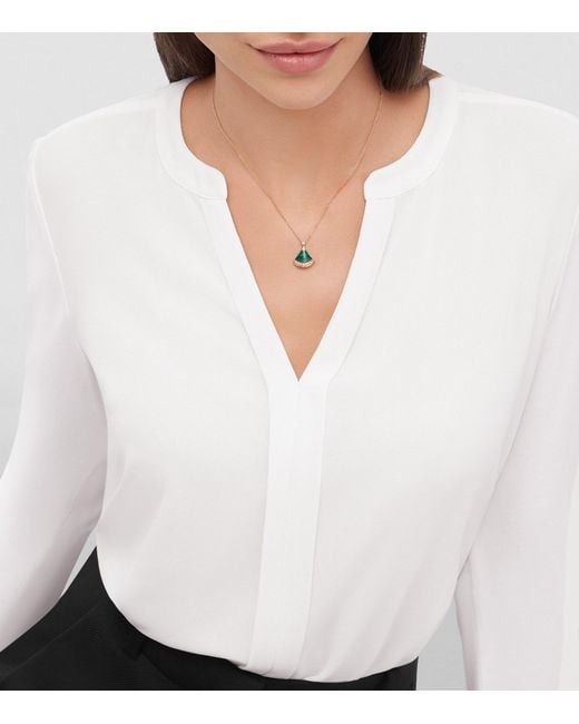 BVLGARI Metallic Diamond And Malachite Divas' Dream Necklace