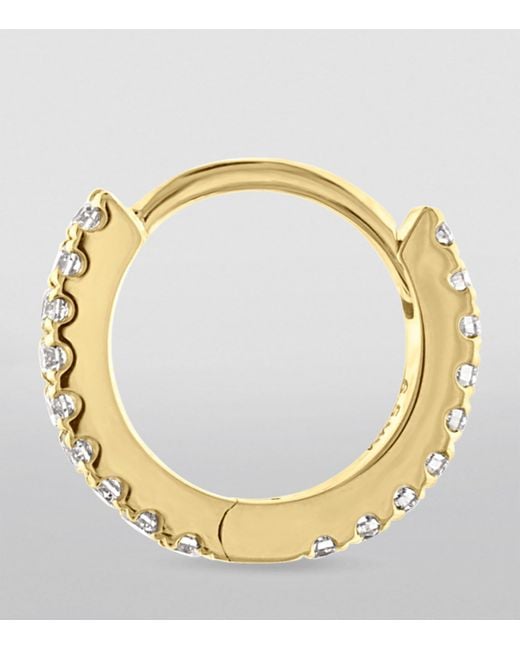 Maria Tash Metallic 6.5mm Yellow Gold And Diamond Eternity Earring