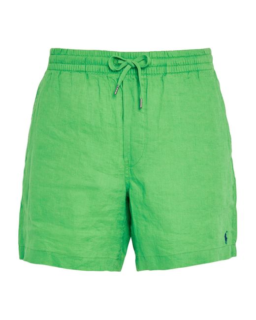 Polo Ralph Lauren Green Linen Prepster Shorts for men