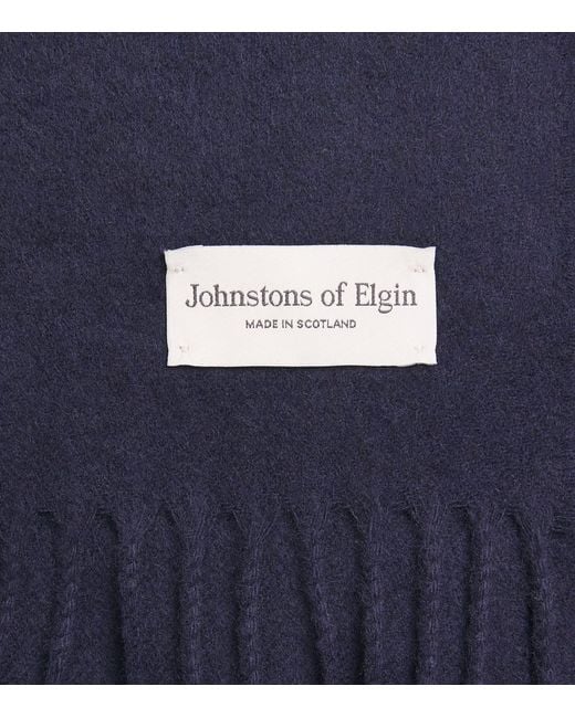 Johnstons Blue Cashmere Stole for men