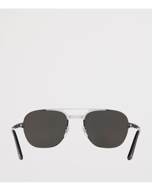 Cartier Gray Metal 06L001758 Sunglasses for men