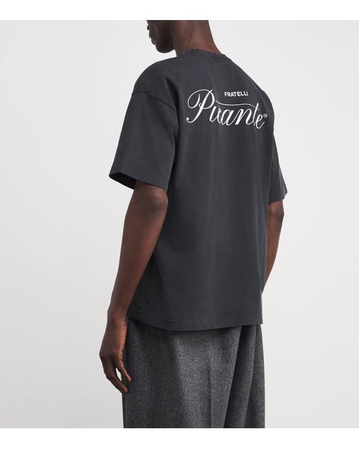 Picante Blue Organic Cotton Tailor Logo T-Shirt for men