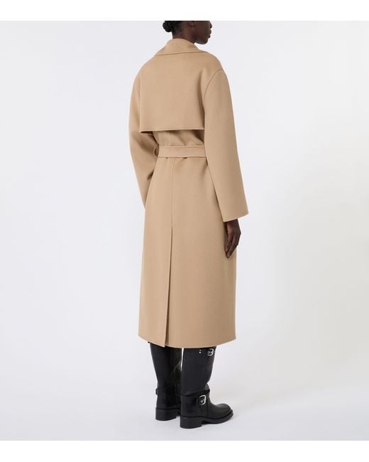 Weekend by Maxmara Natural Wool-Blend Belted Coat