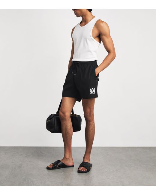 Amiri Black Ma Core Logo Swim Shorts for men