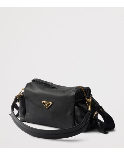 Prada Black Small Leather Explore Shoulder Bag