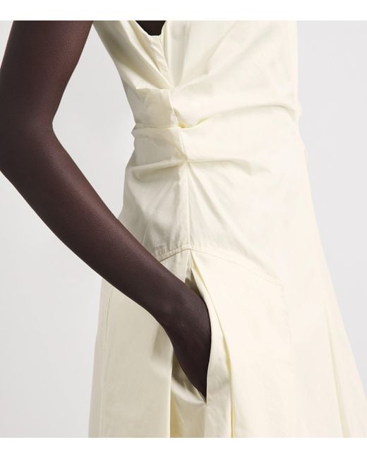 Camilla & Marc White Cotton Sleeveless Midi Dress