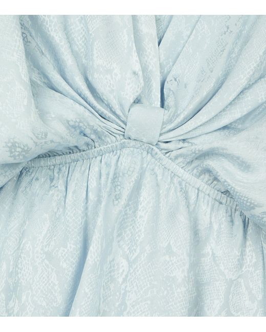The Kooples Blue Silk-blend Mini Dress
