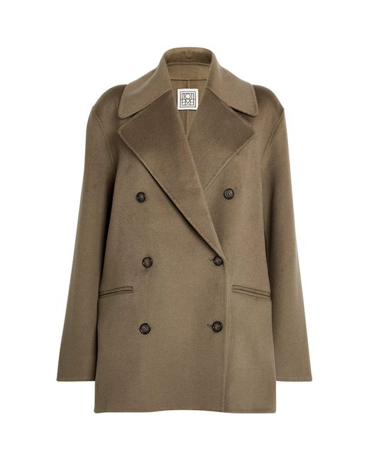 Totême  Natural Wool Double-breasted Jacket