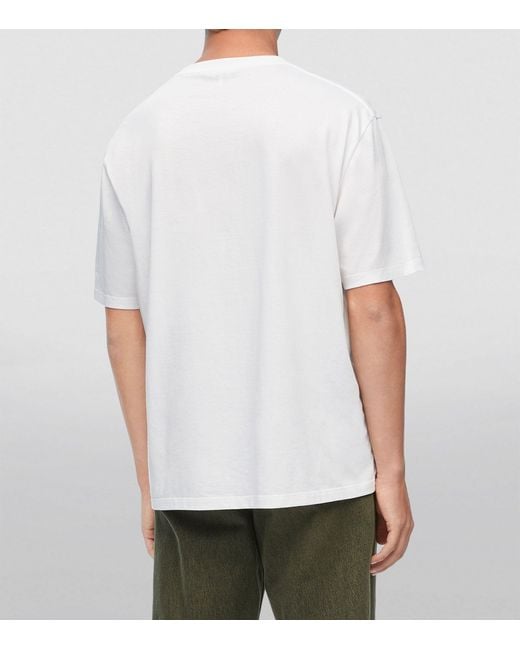Loewe White Cotton Logo T-shirt for men
