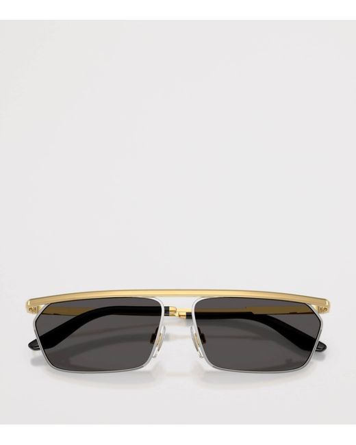 Dolce & Gabbana Gray Metal Dg2327 Classic Rectangle Sunglasses for men