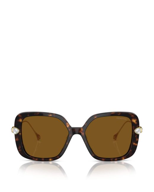 Swarovski Brown Oversized Sk6011 Sunglasses