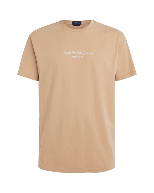 Polo Ralph Lauren Natural Cotton Embroidered Logo T-Shirt for men
