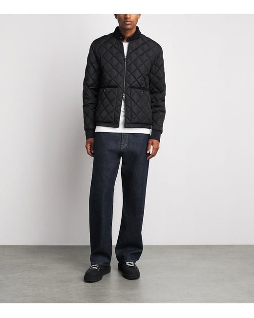 Moncler Black Down Eclal Bomber Jacket for men