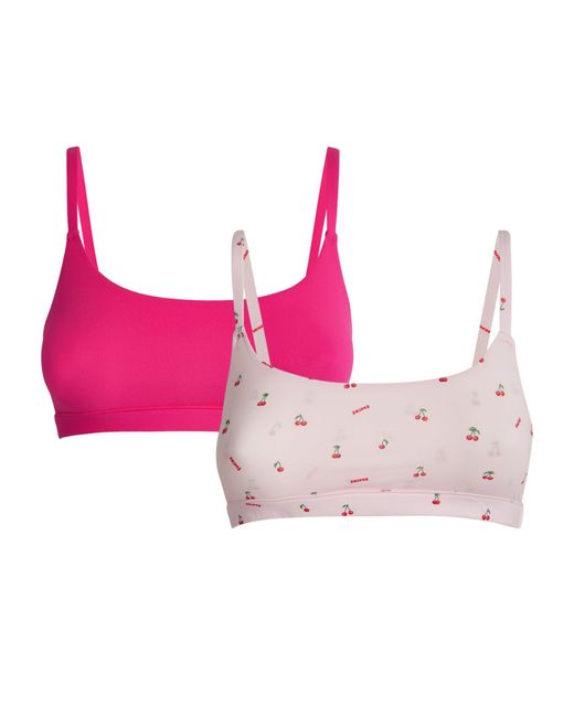 Skims Pink Fits Everybody Bralette (pack Of 2)