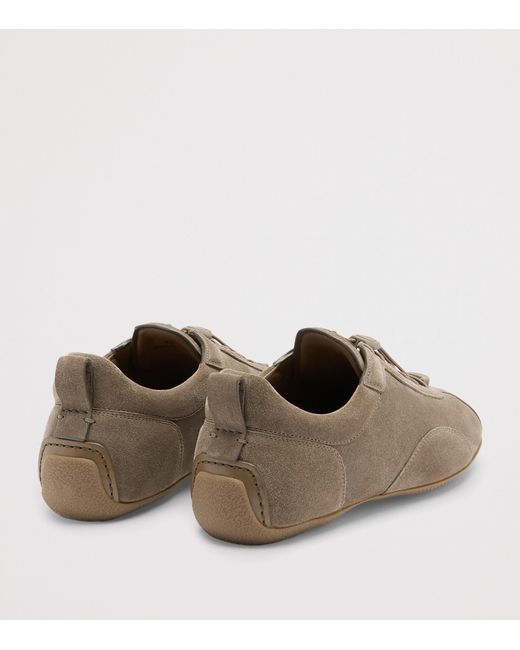 Dunhill Brown Suede Automotive Davies Sneakers for men
