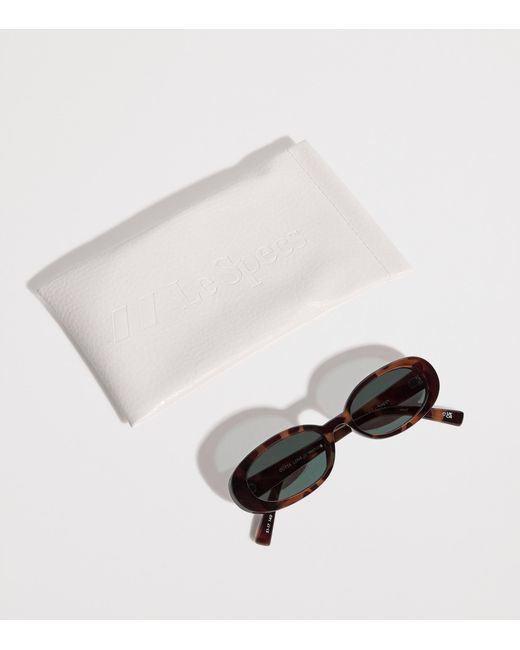 Le Specs Green Oval Outta Love Sunglasses