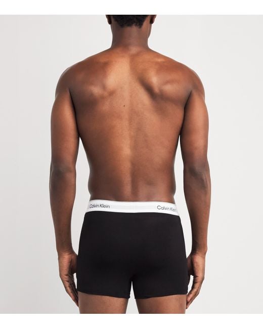 Calvin Klein Black Stretch-Cotton Icon Boxer Briefs for men