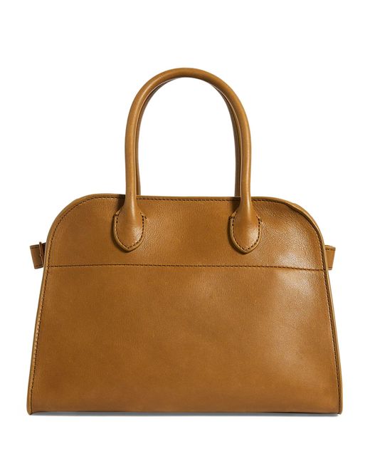 The Row Brown Leather Margaux 10 Top-handle Bag