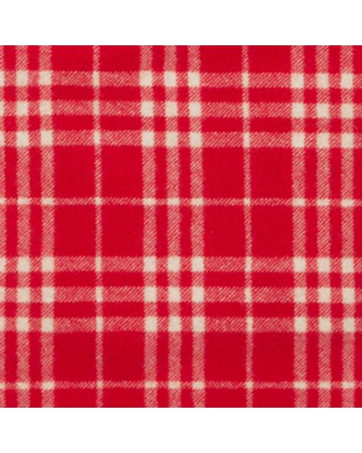 Burberry Red Cashmere Check Scarf