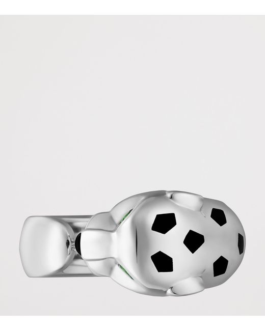 Cartier Metallic Medium, Tsavorite Garnet And Onyx Panthère De Ring