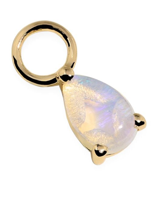 Astrid & Miyu Metallic And Opal Birthstone Earring Charm