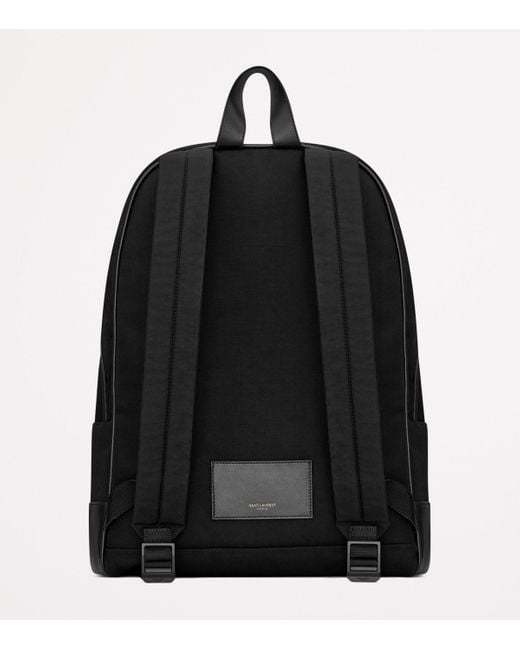 Saint Laurent Black Canvas City Backpack