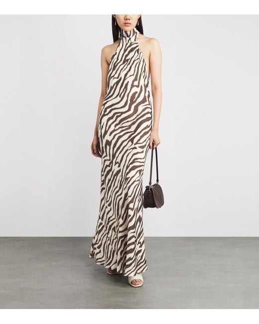 Toccin Metallic Satin Halterneck Alina Gown