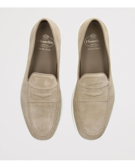 Church's Natural Suede Pebbles Slip-On Sneakers for men