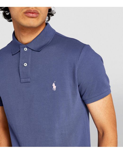 Polo Ralph Lauren Blue Cotton Mesh Slim-fit Polo Shirt for men
