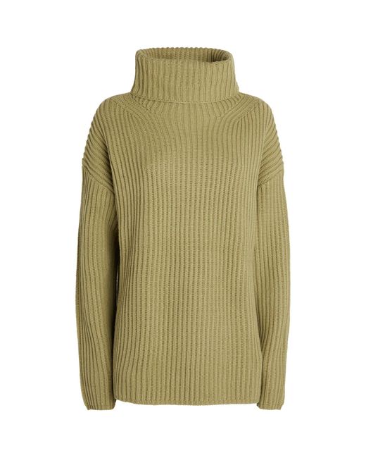 Joseph Green Cardigan-stitch Rollneck Sweater