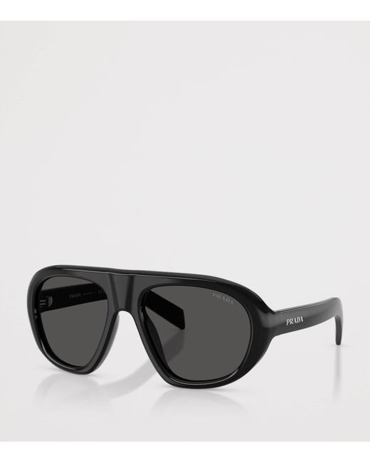 Prada Black Acetate Oversized Sunglasses