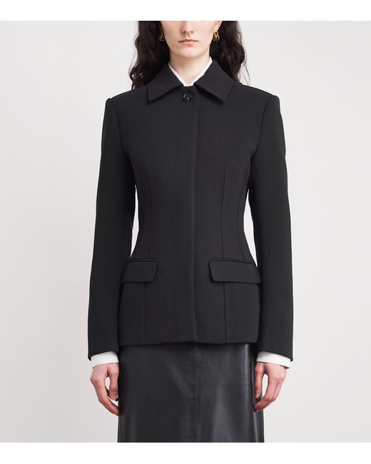 Totême  Black Cinched Collared Jacket