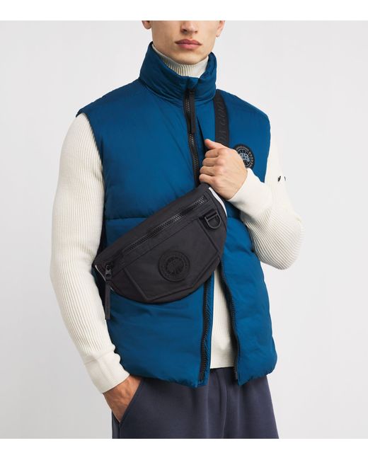 Canada Goose Black Logo Belt Bag for men