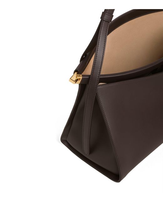 Alaïa Brown Leather Le Click Pocket 35 Shoulder Bag