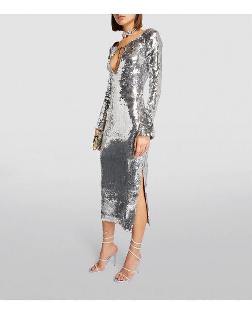 Rene Caovilla White Embellished Cleo Sandals 105