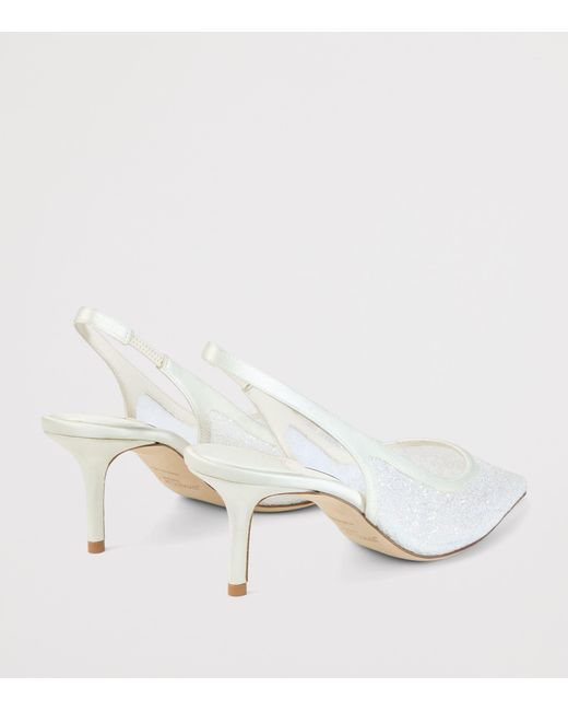 Jimmy Choo White Love 65 Slingback Heels