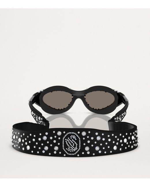 Swarovski Black Acetate Sk6024 Sunglasses